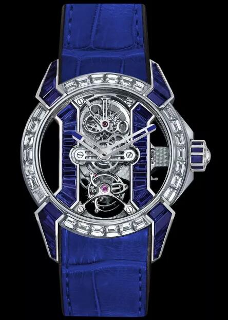 Jacob & Co EPIC X TOURBILLON BAGUETTE BLUE SAPPHIRES EX500.60.BD.BB.A Replica watch